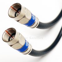 75ft DIRECTV Approved 3Ghz Siamese Dual Solid Bare Copper RG6 COAXIAL Cable 18AWG Weather Seal Anti Corrosion Brass CONNECTORS UL ETL HD Satellite Cut to Order Assemble in USA