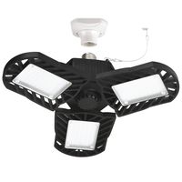 LED Garage Light,Deformable Triple Light - 60W 6000LM LED Ceiling Garage Lamp with 3 adjustable Aluminum Panels,Honesorn Bay Lighting for Garage, Warehouse,Shop, E26 Base, CRI>80 (No Motion Activated)