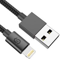 Syncwire iPhone Charger Lightning Cable 3.3Ft, [Apple MFi Certified] Nylon-Braided High-Speed Sync&Charging Cord for iPhone 11/XS Max/XS/XR/X, 8 7 6S 6 Plus, SE 5S 5C 5, Ipad, iPod & More - Black
