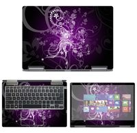 decalrus - Protective Decal Floral Skin Sticker for Dell Inspiron 2-in-1 i7373 / 7373 (13.3" Screen) case Cover wrap DEinspironi7373-15
