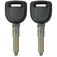 qualitykeylessplus Two Replacement Transponder Chip Keys MZ24PT for Mazda Vehicles with Free KEYTAG