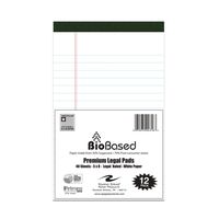 Roaring Spring Bio-Preferred Legal Pads, White Paper, 5" x 8" Junior Size, 12/pack