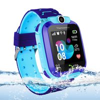 Themoemoe Kids Smart Watch Phone, Kids GPS Tracker Watch with SOS Anti-Lost Alarm Sim Card Slot Touch Screen Smartwatch for 3-12 Year Old Children Girls Boys(Blue)