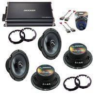Compatible with Honda Civic 2006-2011 OEM Premium Speaker Replacement Harmony (2) C65 & CXA300.4 Amp (Renewed)