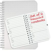 Password Book with Alphabetical Tabs: Spiral Bound Keeper for Internet Login. Organizer Journal Includes Website Address, Username, Password Pages. Set of 2 books (5"x7" and 3.5"x5.25")