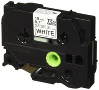 Brother P-touch Genuine TZe-FX241, ~3/4" (0.7") Black on White Flexible Cable/Wire Laminated Tape -26.2 ft(8m) (TZEFX241)