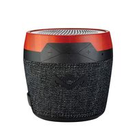 House of Marley, Chant Mini Bluetooth Portable Wireless Speaker, Splash Resistant IPX4, Full Range Sound, Integrated Mic for Use as Speaker Phone, Carabiner, Sustainably Crafted, EM-JA007-BK Black