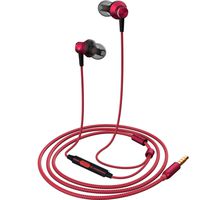 In Ear Headphones,MR01 Comfortable& Tangle-Free Stylish Wired in-Ear Earbuds with Crystal Clear Sound ,Noise Cancelling  for iPhone/iPod/Samsung/laptop/Computer,Red