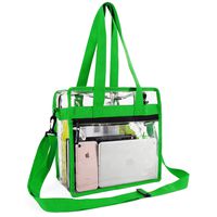 Clear-Crossbody-Messenger-Shoulder-Bags-Seahawks Green With Adjustable Strap,NFL Stadium Approved Transparent Purse