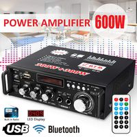 LFJNET Classic 600W LCD Amplifier HiFi Audio Stereo Bluetooth FM 2CH AMP Car Home USB SD MP3 Player