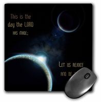 3dRose 8 x 8 x 0.25 Inches Mouse Pad, A Sun Announcing A New Dawn Over A Solar System (mp_99100_1)