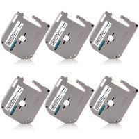 Unismar Compatible Label Tape Replacement for Brother P-Touch M Series Tape M-K231 MK231 M-K231s for PT-70BM PT-M95 PT-90 PT-70 PT-65 PT-70SR PT-85 Label Maker, 1/2" x 26.2', Black on White, 6-Pack