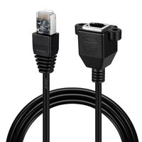 VIMVIP 5FT RJ45 Male to Female Screw Panel Mount Ethernet LAN Network Extension Cable