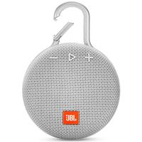 JBL Clip 3 Waterproof Portable Bluetooth Speaker - White (Renewed)