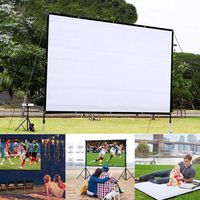 Yirind 60 Inch 4:3 HD Projector Screen, Portable Video Screen Widescreen Foldable Anti-Crease Indoor Outdoor Projector Movies Screen for Home Theater Support Double-Sided Projection