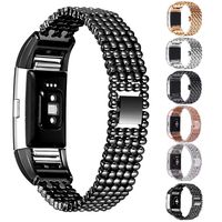 DETUOSI] Metal Bands for Fitbit Charge 2,Stainless Steel Metal Replacement Wristband Bracelet Strap with Unique Magnet Lock for Fitbit Charge 2,Black