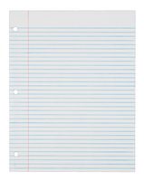 Oxford Filler Paper, Size 11 x 8 1/2, White Paper, College Ruled With Margin Line, 100 Sheets per Pack (26-020)