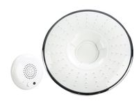 Sharper Image Shower Head with Speaker, White
