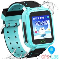 Kids Waterproof GPS Smartwatches Phone - WiFi GPS LBS Tracker Locator 1.4" Touch Screen Wrist Watch with Call Voice Chat Pedometer Alarm Clock for Boys Girls