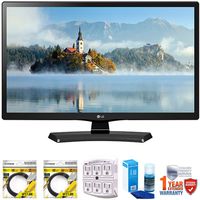 LG 22" Class 21.5" Diag Full HD 1080p LED TV 2017 Model (22LJ4540) 2X 6ft High Speed HDMI Cable, Stanley 6-Outlet Surge Adapter, Screen Cleaner LED TVs & 1 Year Extended Warranty