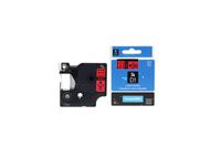 UBICON Label Tape Compatible with DYMO Label Manager D1 Tape; Three Color Combo; Black on Clear, Yellow and red; 18 mm (3/4 inch) Wide and 7 Meter (23 feet) Long