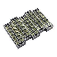 uxcell 5 Pcs 6 Positions Dual Rows 600V 45A Wire Barrier Block Terminal Strip TB-4506