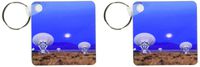 3dRose NM, San Augustin, 27 Very Large Array antennas - US32 BJA0061 - Jaynes Gallery - Key Chains, 2.25 x 4.5 inches, set of 2 (kc_92545_1)