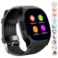 Fahionlive Bluetooth Smart Watch Unlocked Touch Screen Phone Mate Heart Rate Fitness Tracker for Android Samsung LG iOS iPhone 8 7 6S 6 Women Men (B)