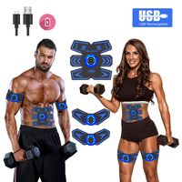Abs Stimulator Ab Stimulator Recharge Muscle Toner Trainer Ultimate Abs Stimulator for Men Women Abdominal Work Out Ads Power Fitness Abs Muscle Training Gear ABS Workout Equipment Portable