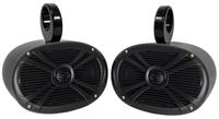 Pair Rockville 6x9 1000w Waterproof Marine Boat Tower Wakeboard Speakers Black