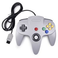 Classic N64 Controller,Retro Wired Game Pad Controller Joystick Compatible N64 System Video Games Console Gray