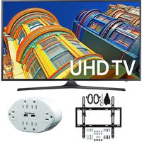 Beach Camera Samsung UN43KU6300 43-Inch 4K UHD HDR LED Smart TV KU6300 Tilt Wall Mount Bundle Includes TV, Flat & Tilt Wall Mount Ultimate Kit and 6 Outlet Power Strip with Dual USB Ports