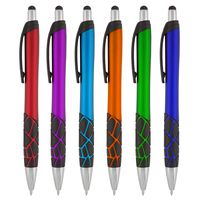 Stylus Pens -2 in1 Capactive Touch Screen with Ballpoint Writing Pen Sensitive Stylus Tip For Your iPad iPhone Samsung Galaxy & All Smart Devices -Metallic Barrel - Assorted Colors Comfy Grips,6 Pack