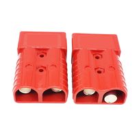 X-Haibei Pair Winch Quick Connect Battery Disconnect Trailer Plug Connector 350A 2/0 Gauge 4.2inchx2.7inchx1.1inch Connector (RED)
