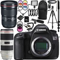 Canon EOS 5DSR DSLR Camera with EF 16-35mm f/2.8L III USM Lens & EF 70-200mm f/2.8L is II USM Lens 30PC Accessory Kit - Includes 64GB Memory Card + More