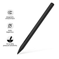 Surface Pen, 4096 Pressure Sensitivity, Magnetically Attach, Streamlined Aluminum Body, Palm Rejection, High-Efficiency Rechargeable Stylus Compatible with Surface Pro/Book/Go, Raphael 5, Black