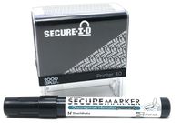 SECURE ID and SECURE MARKER COMBO, Identity Theft Block Out Stamp and Marker Combo. Perfect For Blocking Out Confidential Information, Black Case