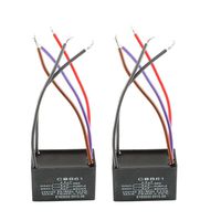 Podoy Ceiling Fan Capacitor CBB61 5 Wire for New Tech 4.5uf+5uf+6uf 250VAC (Pack of 2)