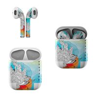 Skin Decals for Apple AirPods - Coral - Sticker Wrap Fits 1st and 2nd Generation
