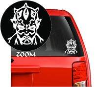 Star Wars Darth Maul Vinyl Decal Sticker for Car Window Laptop Wall Room (Darth Maul Face (5.5" inches, White)