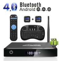 Android 7.1 TV Box, GooBang Doo XB-III Android TV Box with 2GB RAM 16GB ROM Amlogic Quad Core A53 Processor 64 Bits 4K Playing, Bluetooth 4.0, with Mini Keyboard