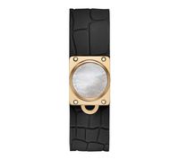 Michael Kors Mother-of-Pearl and Black Silicone Tracker Bracelet