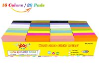 4A Sticky Notes,2 x 2 Inches,Small Size,Neon Assorted,16 Colors,Self-Stick Notes,100 Sheets/Pad,32 Pads/Pack,4A 20232