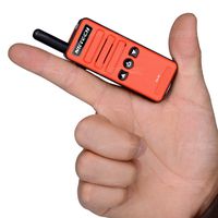 NKTECH Super Mini NK-M1 UHF 400-470MHz 16 Channels Ham Transceiver Two Way Radio Walkie Talkie 1200mAh 3.7V Li-ion Batteries Accessories Red Free Earpiece