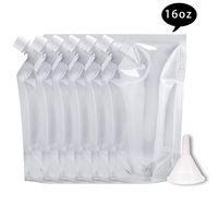 Concealable And Reusable Cruises Liquor Pouches flask kit Sneak flask Alcohol flask drinking flask kit (16OZ-6PCS)