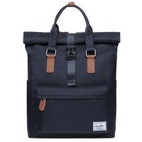 KAUKKO Stylish Oxford Fabric Backpack Travel Rucksack lightweight Hiking Bag Satchel (47black)