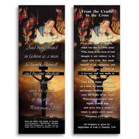 eThought Bible Verse Cards, by - Philippians 2: 8 - from The Cradle to The Cross - Pack of 25 Bookmark Size Cards (BB-B028-25)