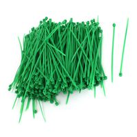 uxcell 1000pcs 3mm x 100mm Nylon Self-Locking Electric Cable Zip Ties Green