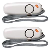 Vigilant 130dB Personal Alarm - Rape/Jogger/Student Emergency Protection - LED Flashlight - Rip Cord Activation - AAA Batteries Included (PPS8G Grey, 2 Pack)