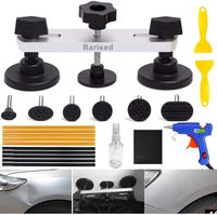 Barised 22PCS Auto Body Paintless Dent Removal Tools Kit Bridge Dent Puller Kits with Hot Melt Glue Gun and Glue Sticks